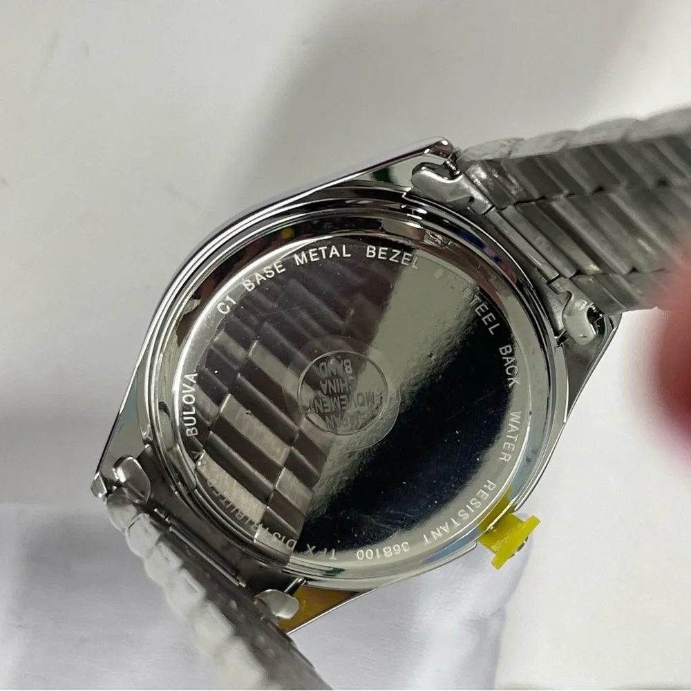 NIB BULOVA STAINLESS STEEL WATCH